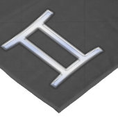 Modern Chrome like Gemini Zodiac Symbol Tafelkleed (Gekanteld)