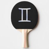 Modern Chrome like Gemini Zodiac Symbol Tafeltennisbatje (Voorkant)