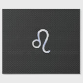 Modern Chrome like Leo Sign on slangenhuid Cadeaupapier (Vlak)