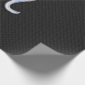 Modern Chrome like Leo Sign on slangenhuid Cadeaupapier (Hoek)