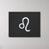 Modern Chrome like Leo Sign on slangenhuid Canvas Afdruk (Voorkant)
