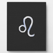 Modern Chrome like Leo Sign on slangenhuid Fotoplaat (Voorkant)