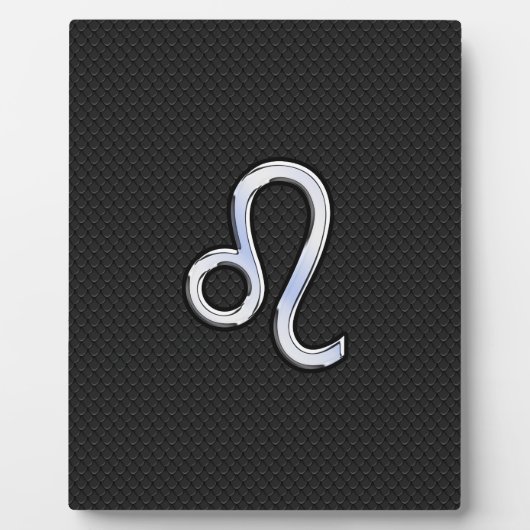 Modern Chrome like Leo Sign on slangenhuid Fotoplaat (Voorkant)