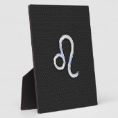 Modern Chrome like Leo Sign on slangenhuid Fotoplaat (Zijkant)