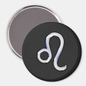 Modern Chrome like Leo Sign on slangenhuid Magneet (Voorkant / Achterkant)