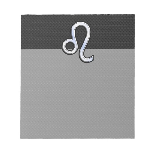 Modern Chrome like Leo Sign on slangenhuid Notitieblok (Voorkant)