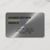 Modern Chrome-Tone Faux DJ Controller 2020 Visitekaartje (Achterkant)
