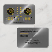 Modern Chrome-Tone Faux DJ Controller 2020 Visitekaartje (Voorkant / Achterkant)