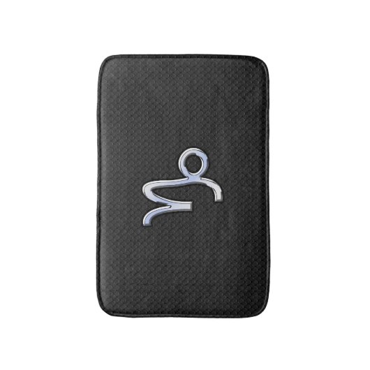 Modern Chrome zoals Capricorn Sign on Snake style Badmat (Voorkant Verticaal)