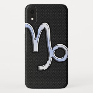Modern Chrome zoals Capricorn Sign on Snake style Case-Mate iPhone Case