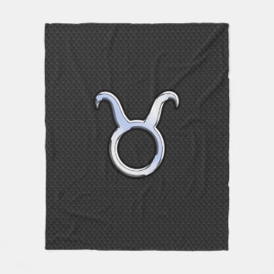 Modern Chrome zoals Taurus Zodiac Sign Fleece Deken