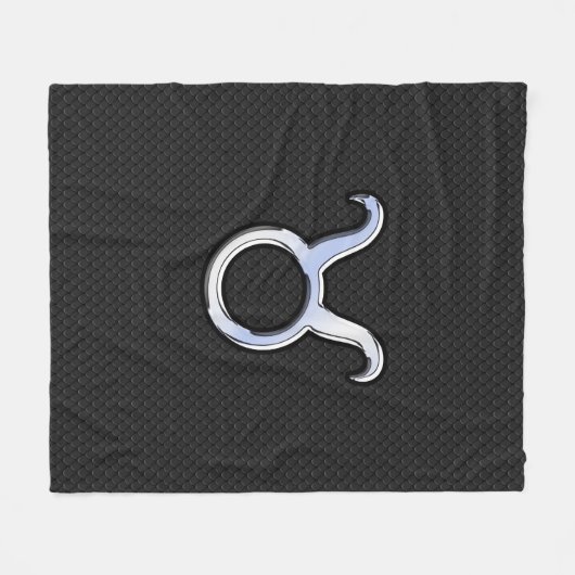 Modern Chrome zoals Taurus Zodiac Sign Fleece Deken (Voorkant (Horizontaal))