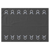 Modern Chrome zoals Taurus Zodiac Sign Tafelkleed (Voorkant (Horizontaal))