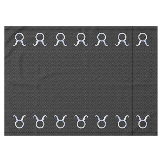 Modern Chrome zoals Taurus Zodiac Sign Tafelkleed (Voorkant (Horizontaal))