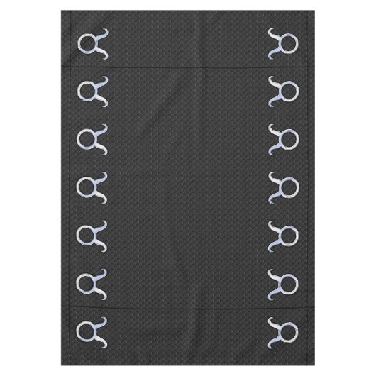 Modern Chrome zoals Taurus Zodiac Sign Tafelkleed (Voorkant)