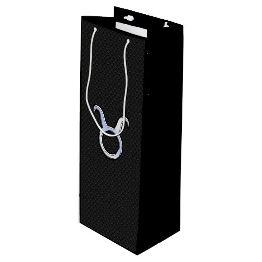Modern Chrome zoals Taurus Zodiac Sign Wijn Cadeautas (Voorkant Gekanteld)