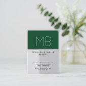 Modern chubby grijs, stijlvol visitekaartje (Staand voorkant)