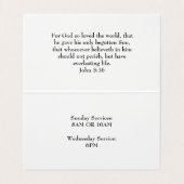 Modern Church Gold And Black KJV Networking Card Visitekaartje (Binnenkant ongevouwen)