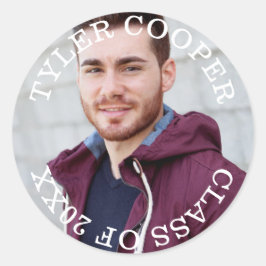 Modern Circle Afstuderen klasse Envelope Seal Ronde Sticker