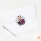 Modern Circle Afstuderen klasse Envelope Seal Ronde Sticker (Envelop)