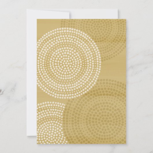 Modern Circle Dot Pattern - Gouden Cocktail Party Kaart (Achterkant)