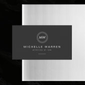 Modern Circle Monogram Initialen Advocaat, Advocaa Visitekaartje
