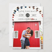 Modern Circle Photo Save the Date Kaart (Voorkant)