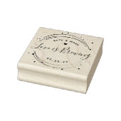 Modern Circular Love is Brewing Wedding Favor Rubberstempel (Stempel)