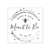 Modern Circular Meant to Bee Honey Wedding Favor Rubberstempel (Afrduk)