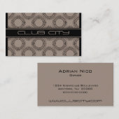 Modern Circular Petten Visitekaartje, Mocha Visitekaartje (Voorkant / Achterkant)