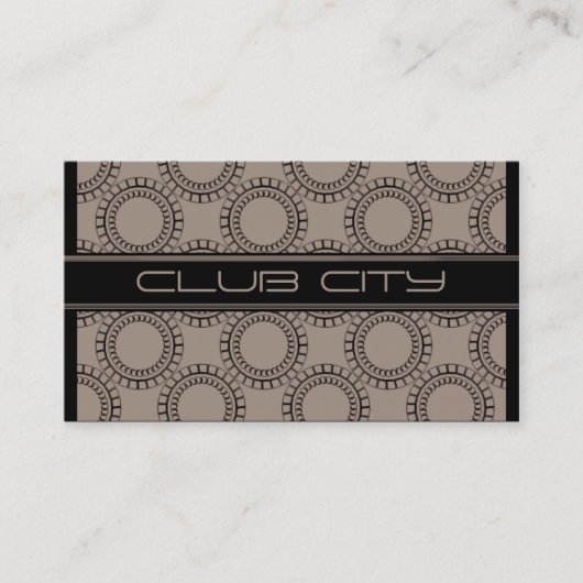 Modern Circular Petten Visitekaartje, Mocha Visitekaartje (Voorkant)