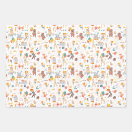 Modern Circus Fun Inpakpapier Vel