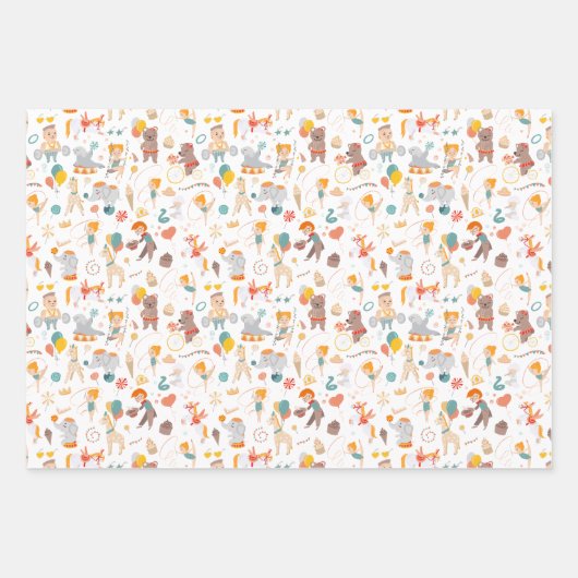 Modern Circus Fun Inpakpapier Vel (Voorkant)