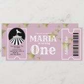 Modern Circus Stars Birthday Ticket Party Kaart (Voorkant / Achterkant)