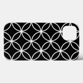 Modern Cirkels Patroon Zwart en Wit Case-Mate iPhone Case (Achterkant (horizontaal))