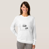 MODERN-citaten: draai het bekertje, lip T-shirt (Voorkant volledig)