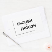 MODERN-citaten: genoeg is genoeg Rechthoekige Sticker (Envelop)