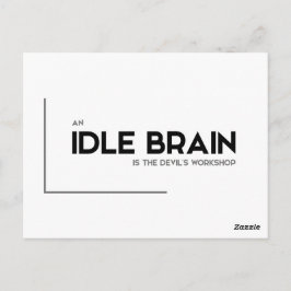 MODERN-citaten: nutteloze hersenen , duivelse work Briefkaart