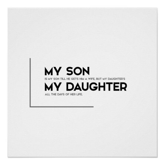 MODERN citeert: mijn zoon is mijn zoon Perfect Poster (Voorkant)