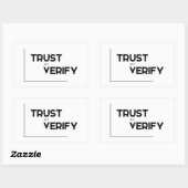 MODERN citeert: vertrouwen maar verifieer Rechthoekige Sticker (Vel)