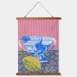 Modern citroen stilleven hangend wandkleed