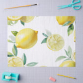 Modern citroenblauw bloemenscript vrijgezellenfees tissuepapier (Craft)