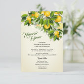 Modern  citroenfruit | repetitie diner kaart (Staand voorkant)