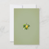 Modern  citroenfruit | repetitie diner kaart (Achterkant)