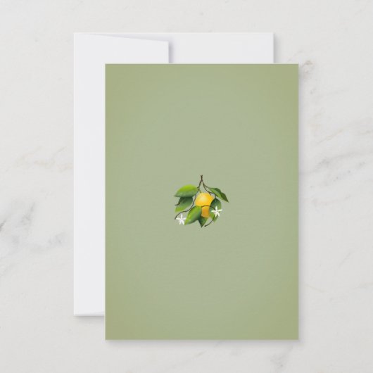 Modern  citroenfruit | repetitie diner kaart (Achterkant)