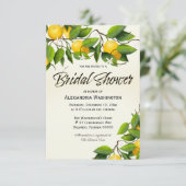 Modern  citroenfruit | VRIJGEZELLENFEEST Kaart (Staand voorkant)