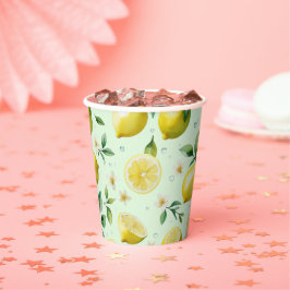 Modern citroengeel bloemenschrift vrijgezellenfees papieren bekers