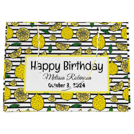 Modern citroenpatroon Verjaardag Groot Cadeauzakje