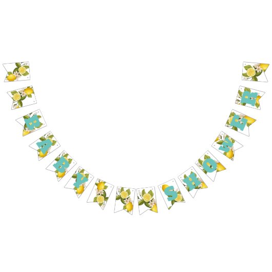 Modern citrus citroen Baby shower Vlaggetjes (Alle)