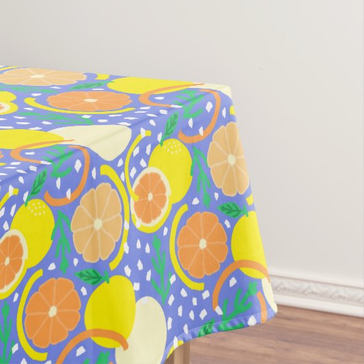 Modern Citrus Fruit Confetti Summer Amalfi Coast Tafelkleed (Voorbeeld)